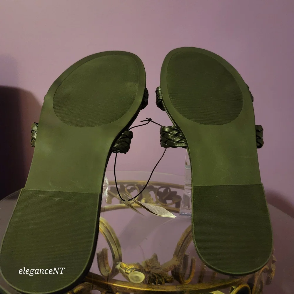 Gap Braided Double Strap Black Slide Sandals Sz: 9.5 NWT - Picture 8 of 8